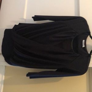 Bailey44 black top with leather detail.